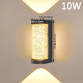 Indoor crystal wall lamp 220V in round or square style with 3000K warm or 6500K white light
