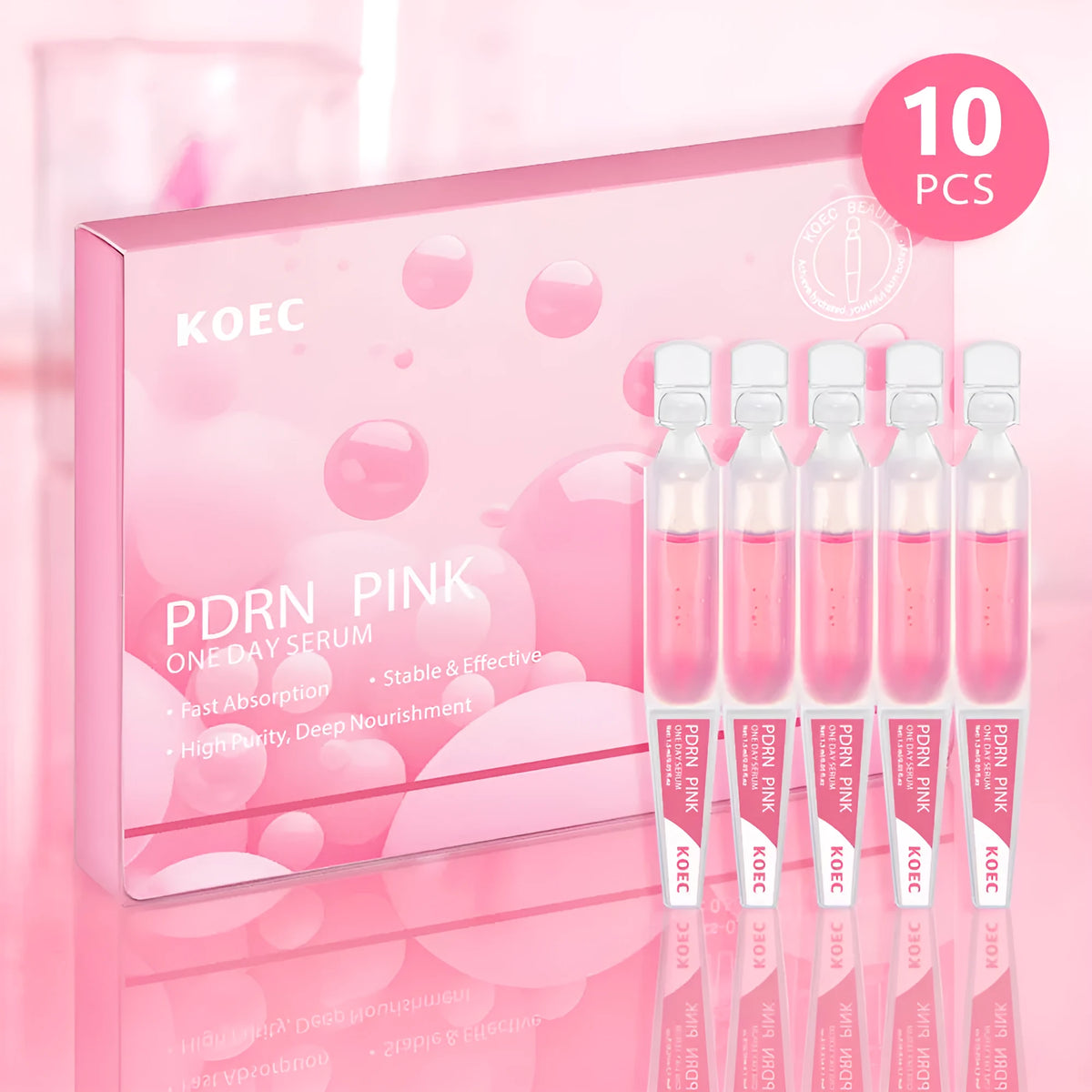 KOEC Powder Polypeptide disposable sheet masks 10 pack with individual essence pieces