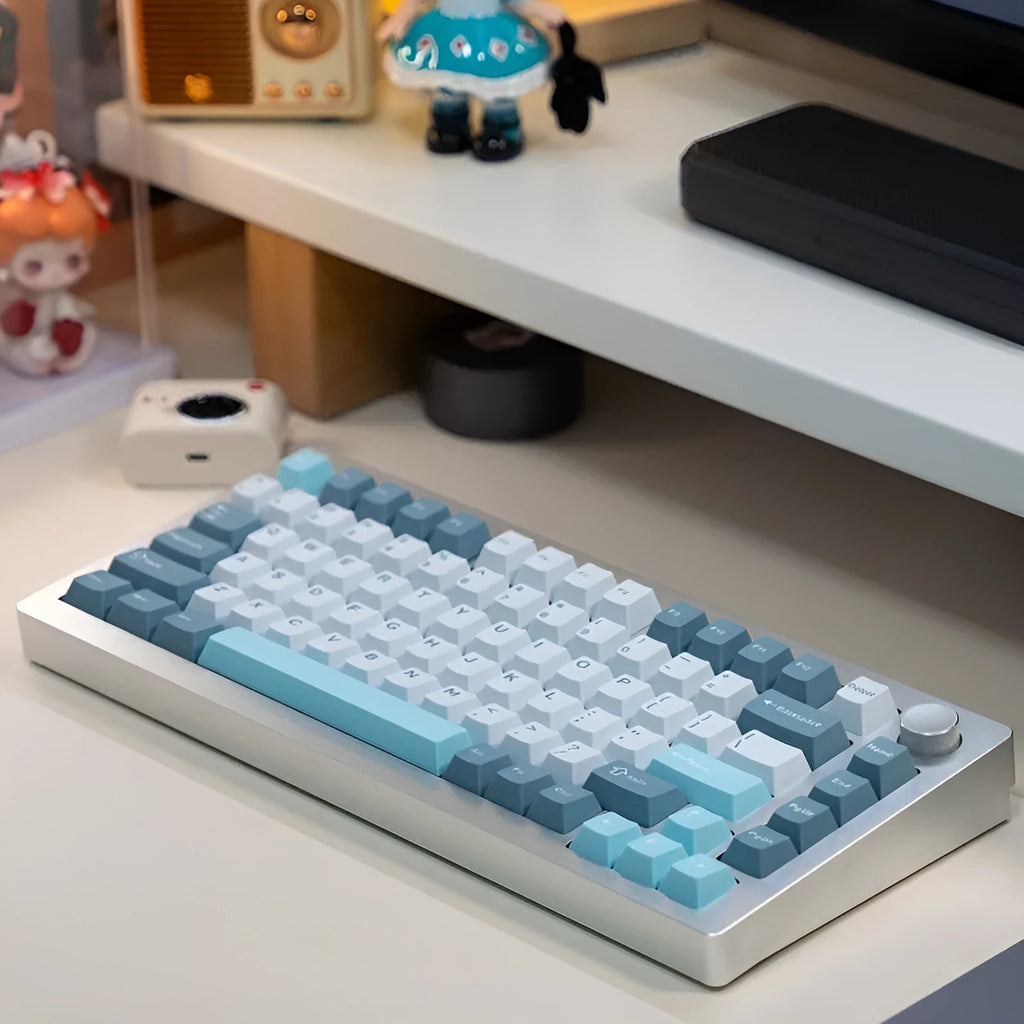 Heiji Snake aluminium mechanical keyboard kit showing components for custom assembly