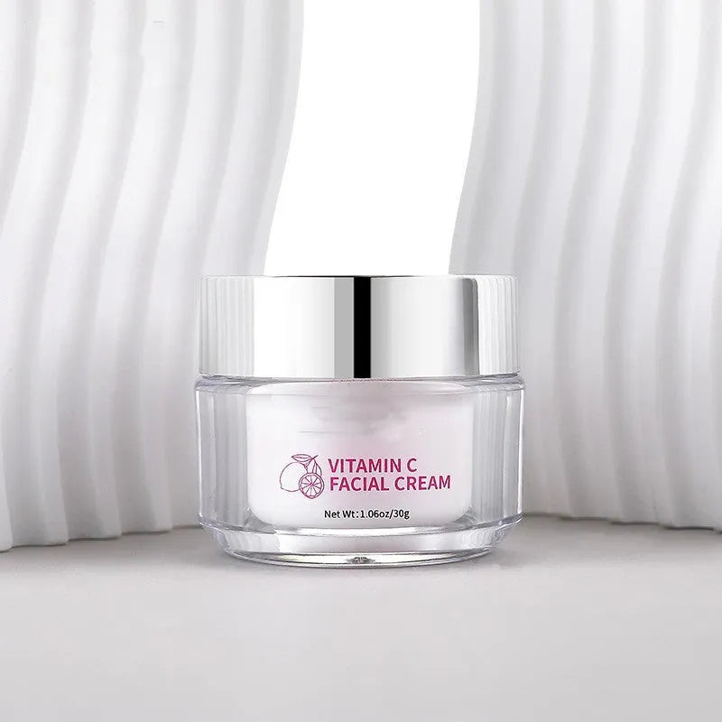 Vitamin C face cream in 6x6x5.2cm jar with 30g content for universal skin types