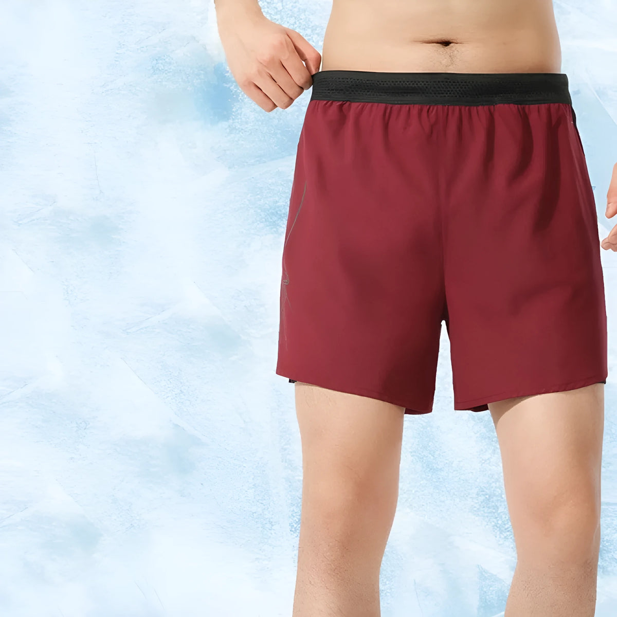 Men's low-waist polyester basketball shorts in solid colours showing extended size range options