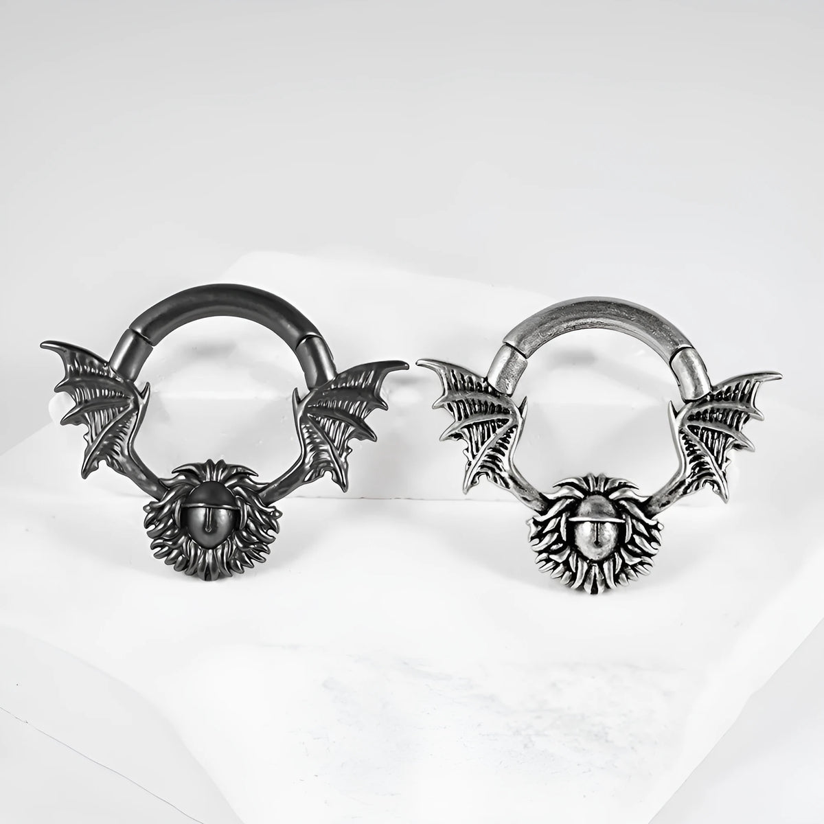 Geometric copper cone ear extenders with round magnetic closure in various style options