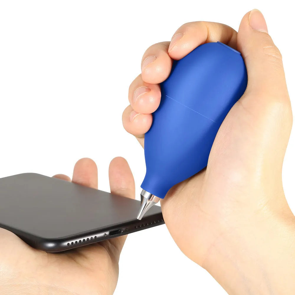 Blue rubber dust removal ball for cleaning camera lenses and mobile phone screens