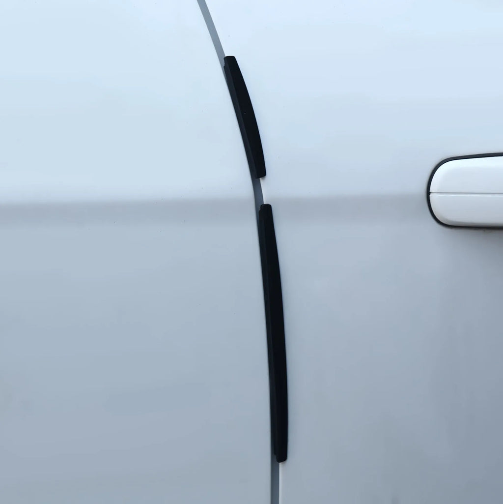 White plastic car door edge protection strip set for vehicle paint protection
