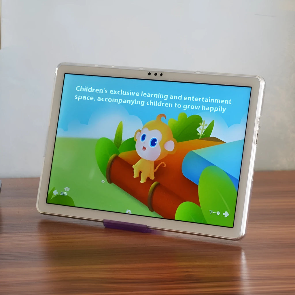 Clear transparent white ultra-thin silicone tablet protective case showing minimalist design