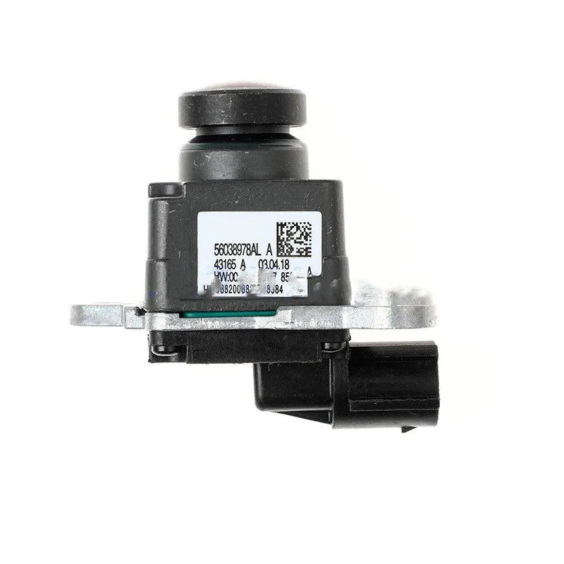 Black plastic rear view reversing camera for Dodge trucks with rotating adjustment mechanism
