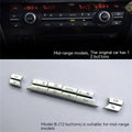 Automotive silver air conditioning button panel replacement kit showing multiple button set options