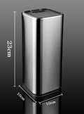 Black and white kitchen tool holder with detachable draining base for storing knives and cutlery