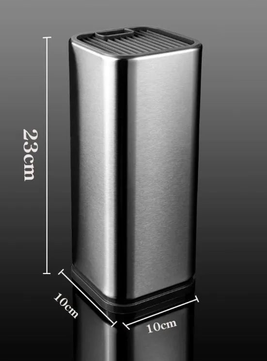 Black and white kitchen tool holder with detachable draining base for storing knives and cutlery
