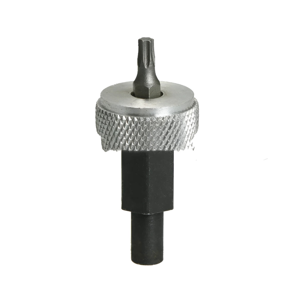 Carbon steel ignition module clamping wrench with aluminium knurled knobs for automotive distributor service.