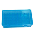 42 compartment plastic embroidery storage box in transparent, pink or blue colour options