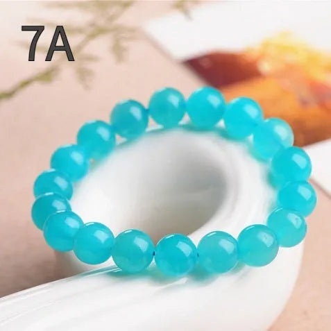 7A grade Amazonite natural stone scattered beads in polished finish showing blue-green ice colour tones.
