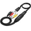HDMI to AV converter adapter cable with 110cm length for 1080p video signal transfer