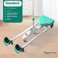 Leg opener fitness equipment with steel pipe frame and foam padding for flexibility training
