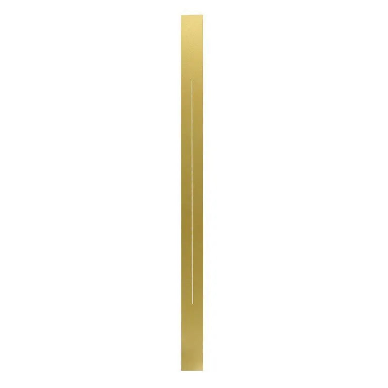 Indoor long strip wall light with 150 LED beads, wrought iron shell, 40-120cm, black or gold, 3000K warm light.