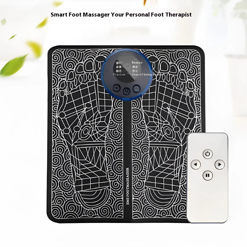 English style leather foot massage cushions with LCD display and wireless remote control