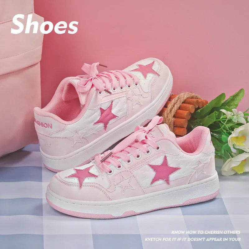 Minority denim skateboard shoes in black, green, and pink colours with rubber sole and lace-up front.