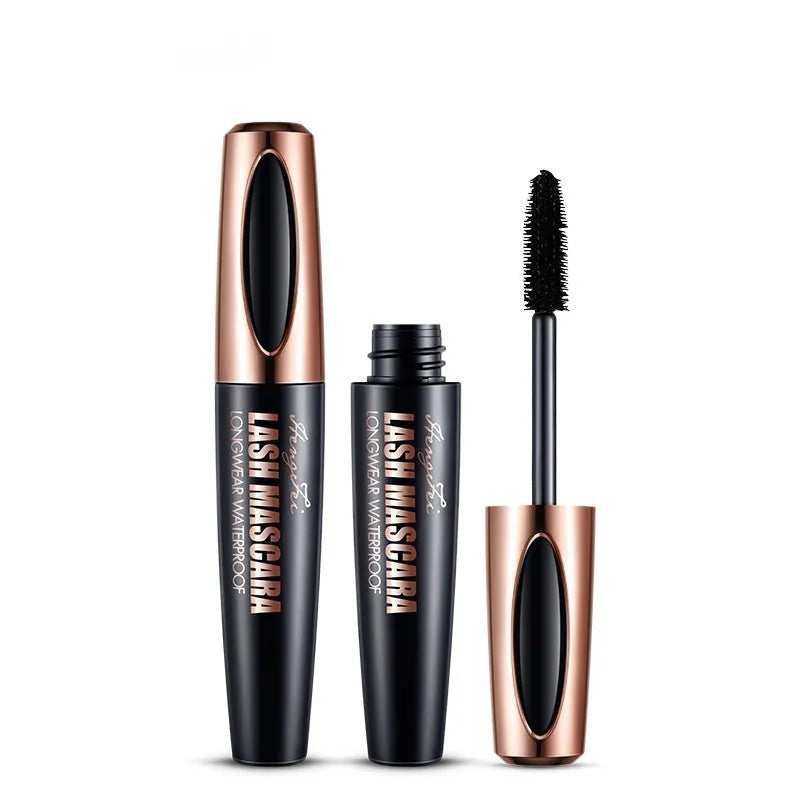 Black waterproof mascara with sweat-proof and smudge-resistant formula for curling lashes