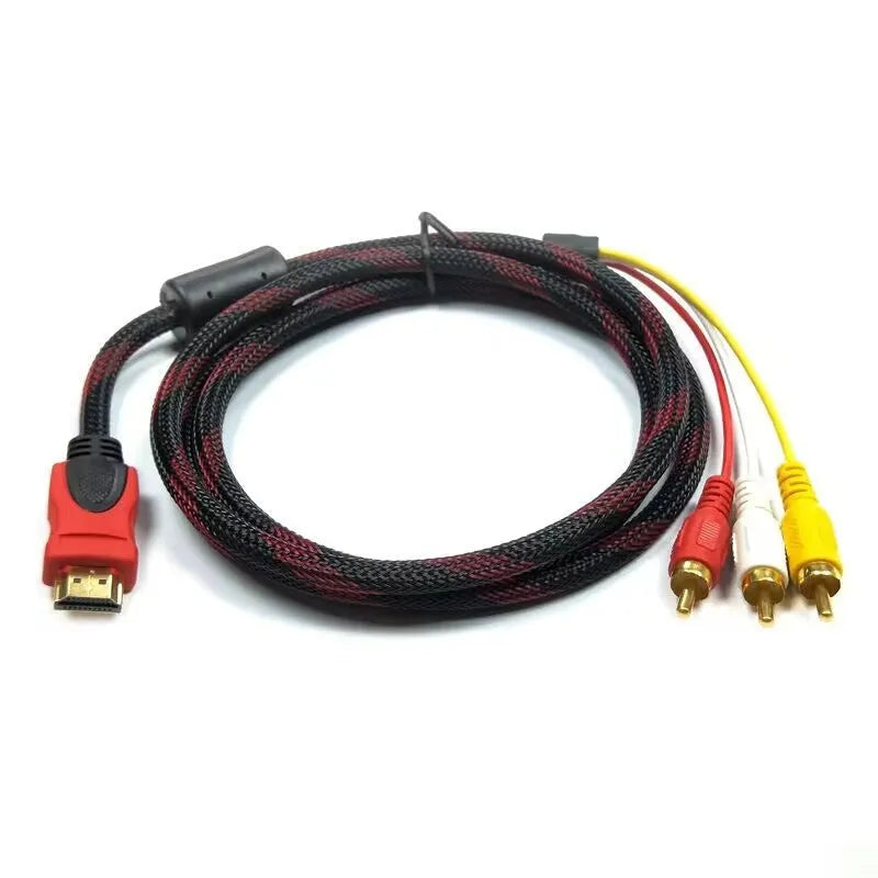 HDMI to AV15 M conversion wire adapter cable with 1.5m length and alloy connectors