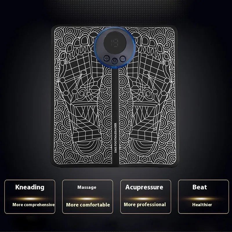 English style leather foot massage cushions with LCD display and wireless remote control