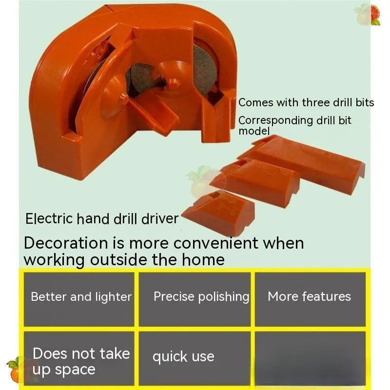 Portable universal grinding drill tool with orange and black colour options