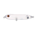 Clear plastic 9.5cm fishing bait blank body with a visible 7mm mounting hole