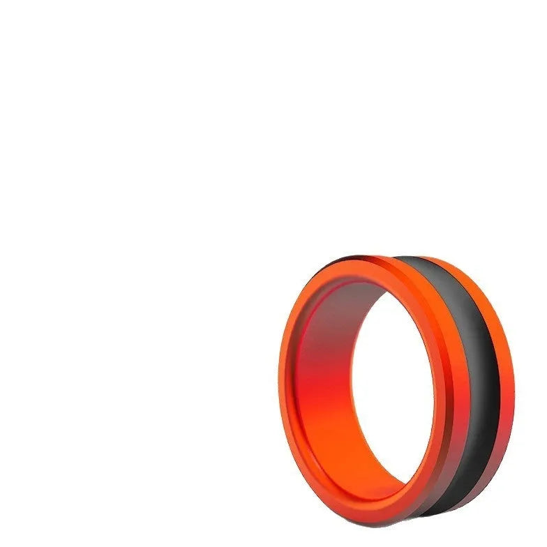 Alloy fishing hand guard pull loop tool with non-slip grip in orange and silver colour options
