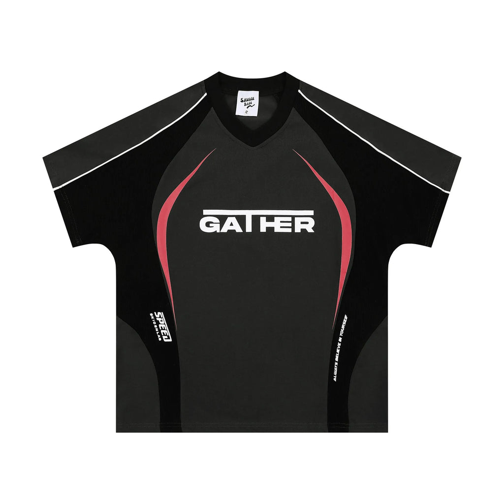 Men's loose fit T-shirt with letters print design in black or apricot colour options