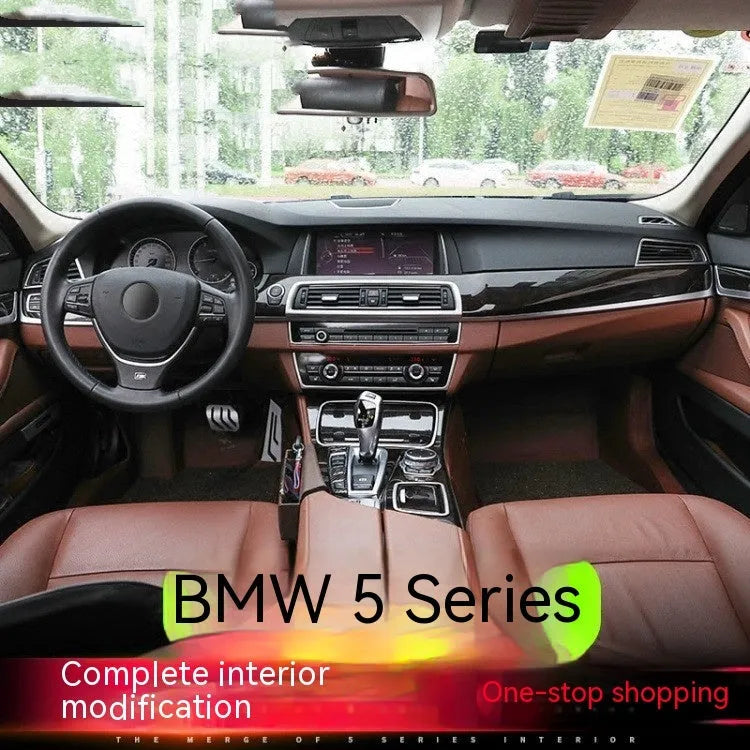 Set of four ABS stainless steel decorative strips for BMW 5 Series F10/F11 interior door handles.