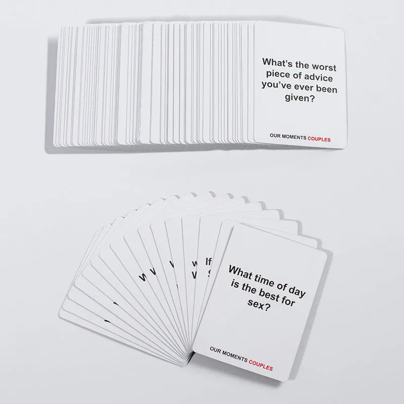 Our Time Lovers Edition communication cards for couples in black 9x6.5x3.5 cm box