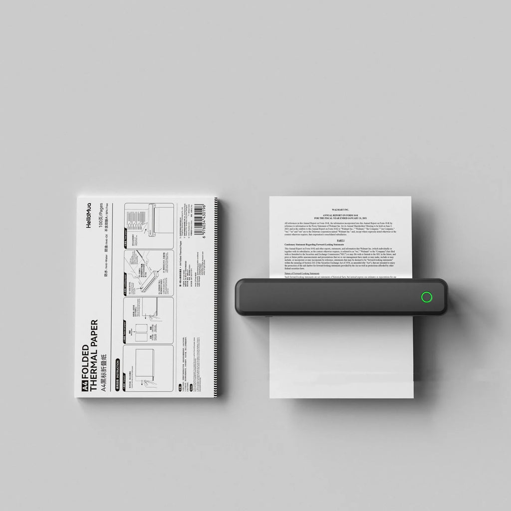Black or white Bluetooth thermal printer with 295mm compact size for mobile phone drawing printing