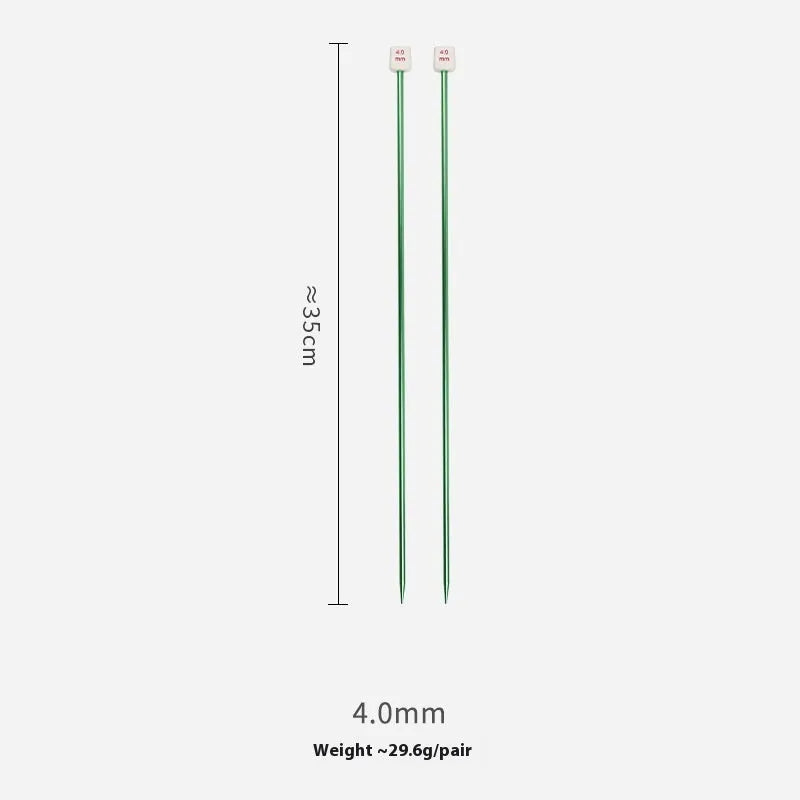 Aluminium crochet hook set with 15 sizes from 2.0mm to 10.0mm, each with protective metal caps