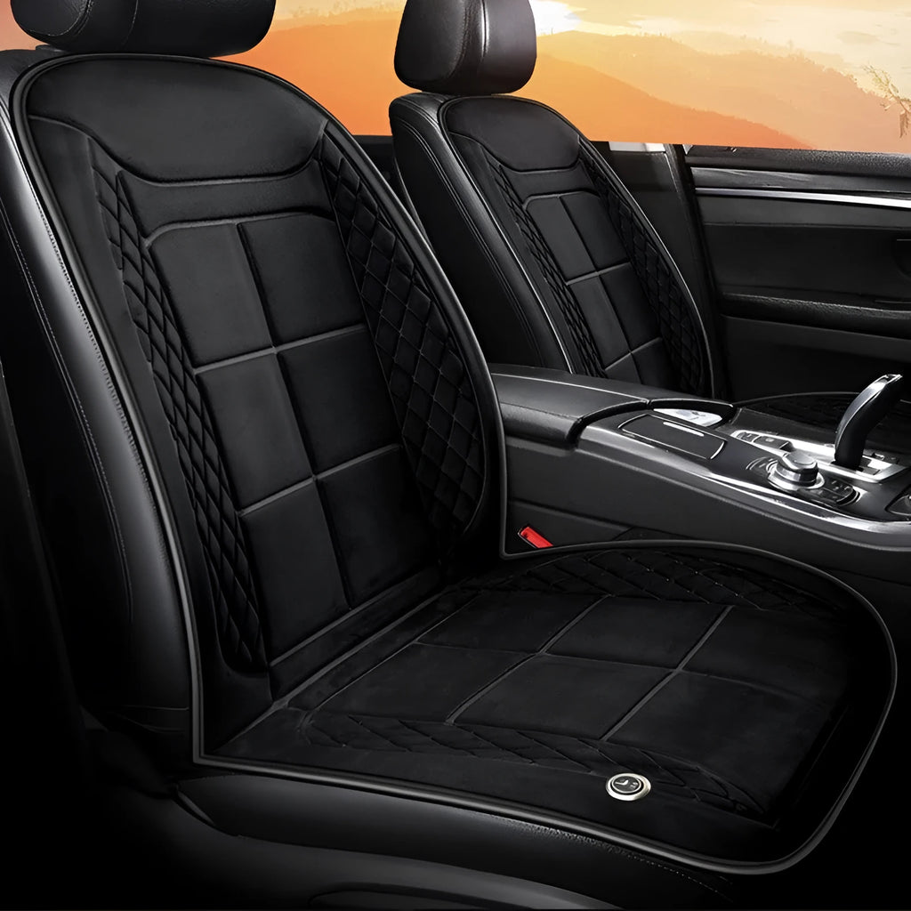 Car heated seat cushion in black, beige, or coffee brown for single, double, or rear car seats