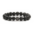 Geometric volcano agate stone bracelet with stainless steel adjustable clasp