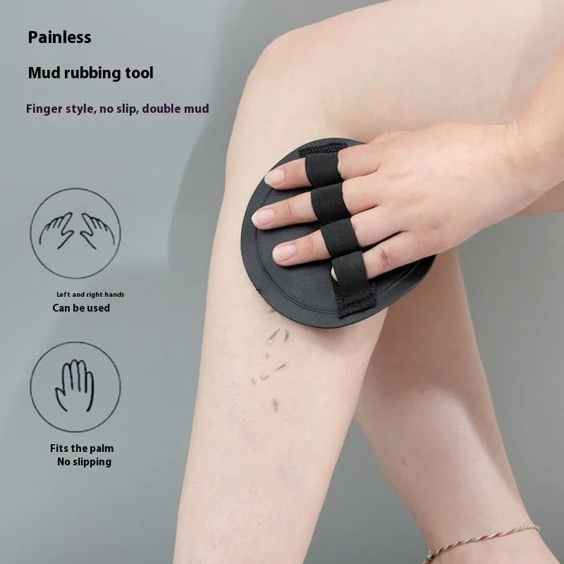 Women's finger style rubber bath gadget with round cake lace design for shower use