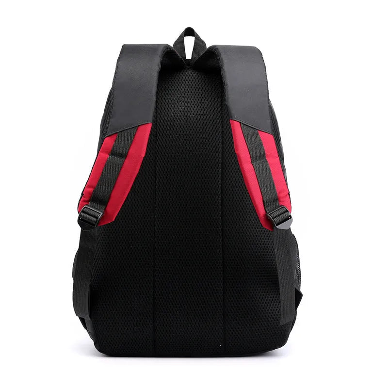 Nylon school backpack in urban simplicity style with airpillow straps and waterproof function