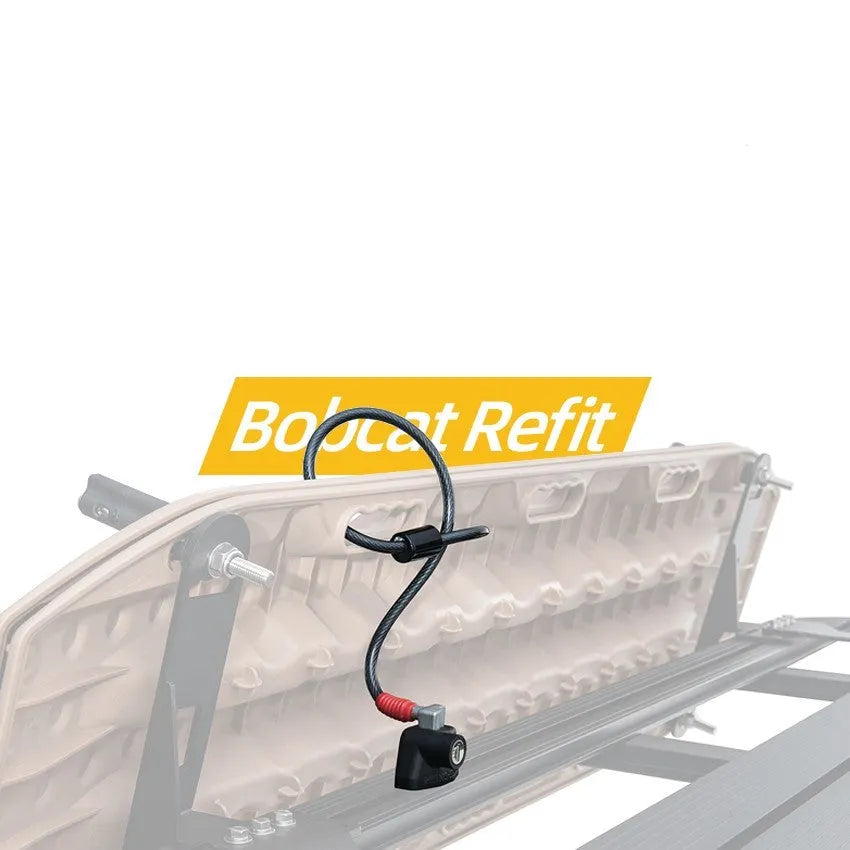 Roof platform steel cable lock with plastic sheathed strand for outdoor equipment security