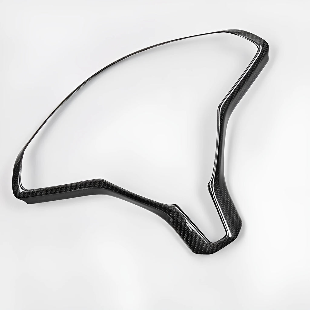Tesla Model S steering wheel decorative frame with carbon fibre finish