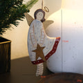 Hand-painted wooden door pendant with carved heart or letter design in American country style