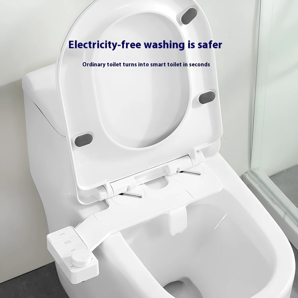 Pure white button wash butt-lifting tool with split detachable design and removable cleaning nozzle