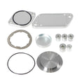 Silver aluminium alloy valve cover for automotive exhaust gas recirculation system replacement