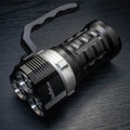Aluminium alloy super bright diving flashlight with a length of 18cm.