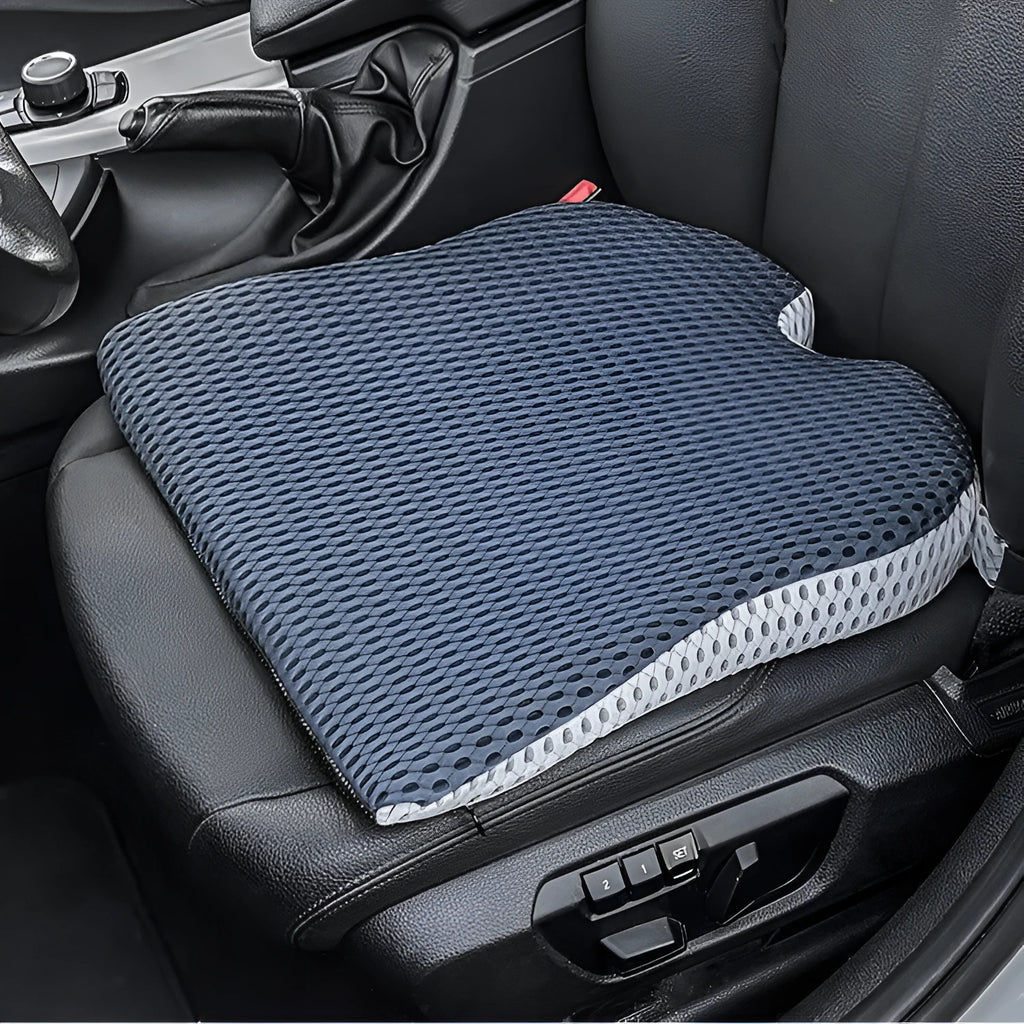 Memory foam seat cushion with fix strap in solid colour options