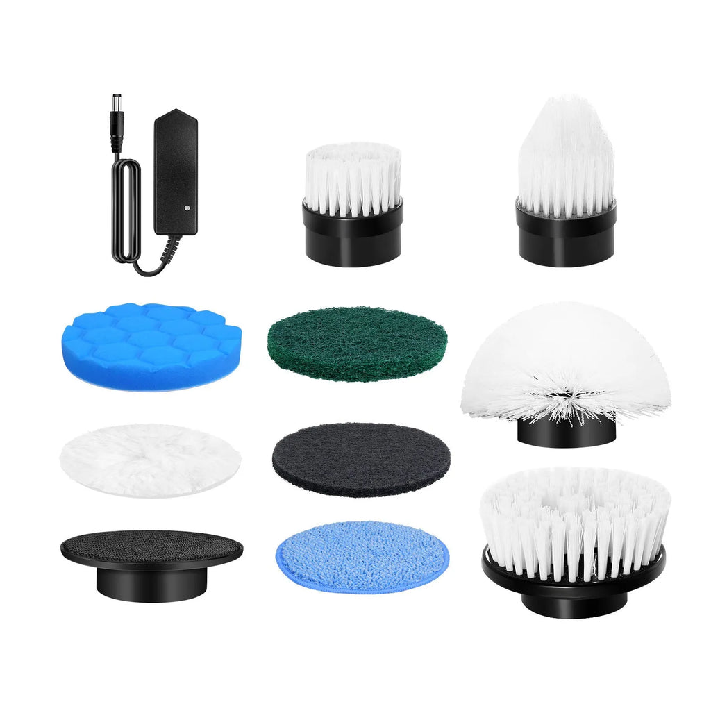 White lithium rechargeable handheld cleaning ball with cleaning brush on a household surface.