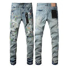 Men's black slim fit cotton jeans with straight leg pencil pants design and button fly