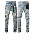 Men's black slim fit cotton jeans with straight leg pencil pants design and button fly