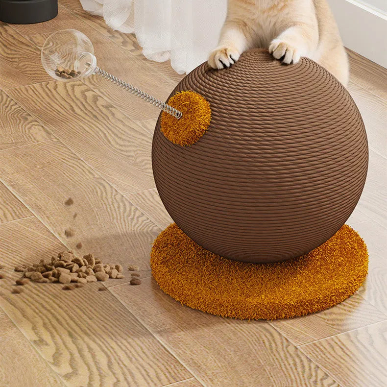 Large and small size cat scratching boards with hemp rope construction and anti-scratch design