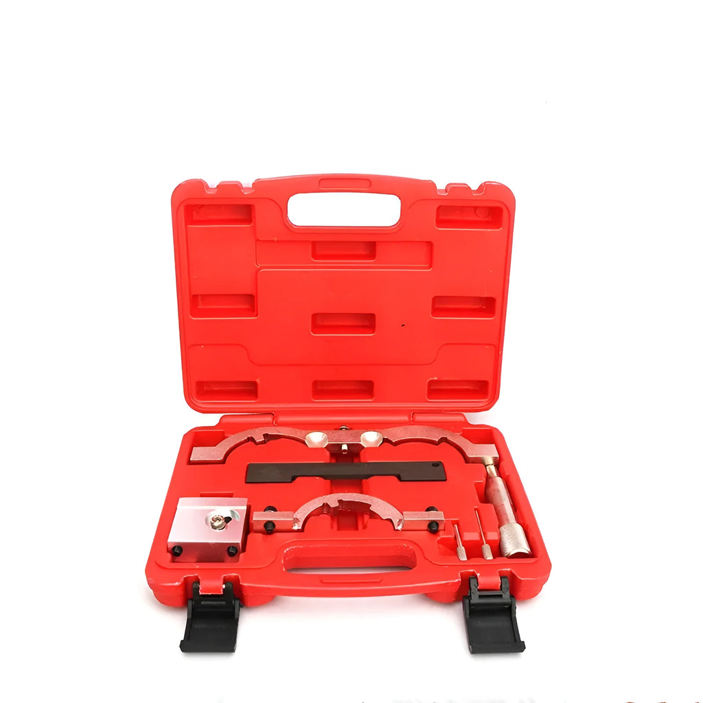 Opel 1.4 Oncla LUJ engine timing tool set with seven chrome-vanadium steel tools in red case