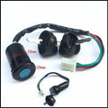 Waterproof electric car door lock with ignition key in plastic housing showing wiring terminals