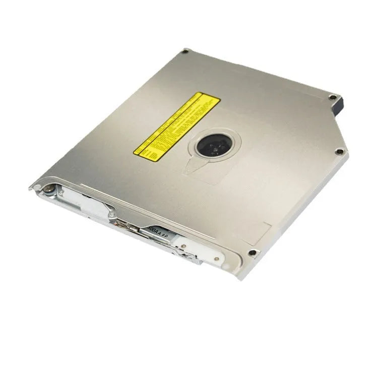Silver internal SATA optical drive for MacBook Pro 13 laptop, showing UJ8A8 label.